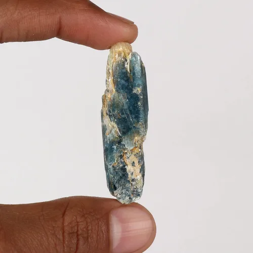 Vista 81 de GEMHUB Lápiz de cianita áspero pequeño con cristal curativo de cianita azul áspero suelto, tamaño pequeño, 9.7