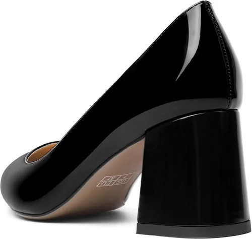 Vista 7 de SHOWFOREST Zapatos de tacón medio grueso para mujer, con puntera puntiaguda, de 2.5 pulgadas