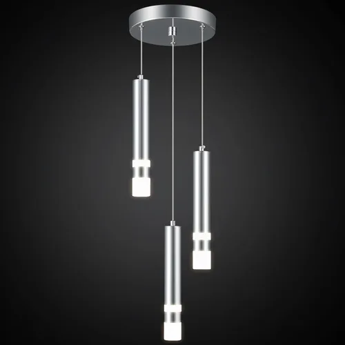 Vista 10 de Lámpara colgante moderna para cocina, lámpara LED regulable, cromada, mini iluminación colgante para isla de cocina, dormitorio, mesita de noche
