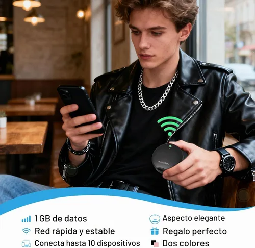 Vista 3 de KiwiSIM Hotspot móvil 4G LTE, datos portátiles del dispositivo 1GB de WiFi