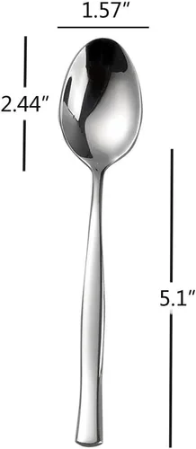 Vista 2 de Idotry - Cucharas de cena de acero inoxidable, 12 piezas, 7.96 pulgadas