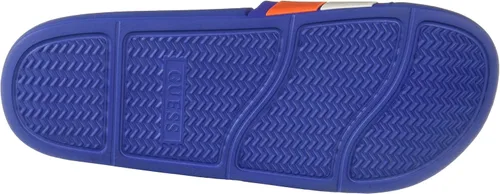 Vista 4 de GUESS Sandalias Edeno Slide para hombre, Azul (Medium Blue)