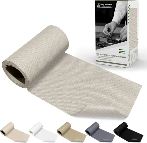 Vista 28 de KING MOUNTAIN Parche de lona para planchar, 3 x 60 pulgadas, parche de reparación de tela 100% algodón impermeable, utilizado para varios sofás