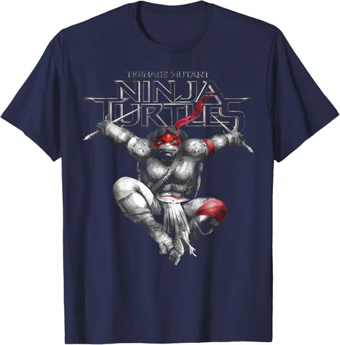 Vista 5 de Teenage Mutant Ninja Turtles Raphael Action Jump Camiseta Negro