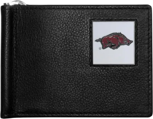 Vista 18 de Siskiyou Cartera deportiva de cuero con clip para billetes de la NCAA