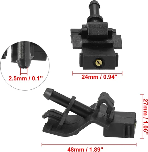 Vista 3 de X AUTOHAUX Boquilla de lavado de parabrisas delantero para Toyota Corolla 4Runner Highlander para Lexus GX460 LS460 IS250 RX350 RX450h GX460 Jet
