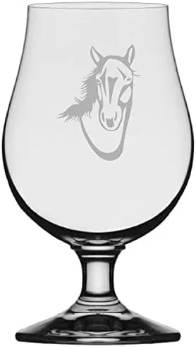 Vista 91 de Abaco Barb Body Horse - Vaso de cerveza Iona grabado (13.25 onzas)