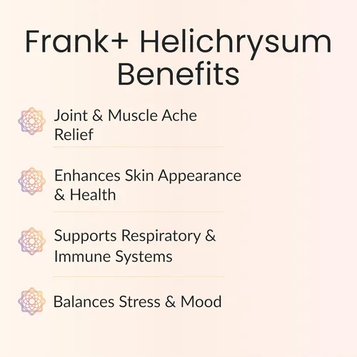 Vista 3 de Vitality Extracts Frank+ Mezcla de aceite esencial de helicriso - 10 ml, incienso Boswellia Serrata, aromaterapia, piel suave, alivio de los dolores