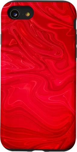 Vista 8 de Funda para iPhone 12 mini Groovy Liquid Swirl Hippie Red Psycodélica
