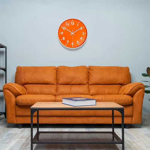 Vista 6 de JENLYSTIME Reloj de pared moderno con número 3D de 12 pulgadas para interiores y exteriores, esfera redonda brillante y colorida, cuarzo silencioso