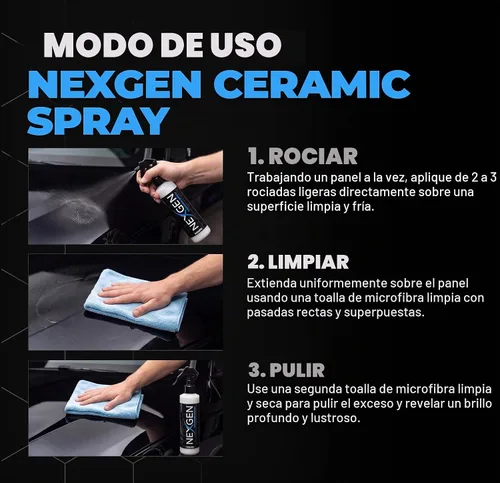 Vista 5 de Nexgen Spray Cerámico de Dióxido de Silicio — Fácil de Aplicar, Spray de Revestimiento Cerámico — Esmalte Sellador Protector de Grado Profesional