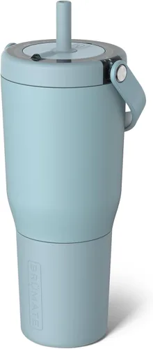 Vista 12 de BrüMate Resa - Vaso de viaje 100% a prueba de fugas de 25 onzas con asa y pajilla, popote SoftSip flexible, funda de silicona para mayor