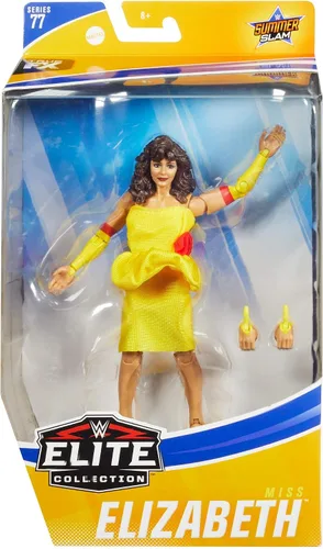 Vista 5 de WWE Mattel Miss Elizabeth Elite Collection - Figura de acción de lujo con detalles faciales realistas, equipo de anillo icónico y accesorios