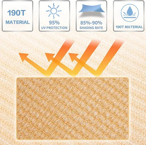 Vista 3 de IFAST Toldo tipo vela rectangular de 16.4 x 11.81 pies, cubierta superior, tela resistente y duradera, impermeable, refugio para patio, jardín