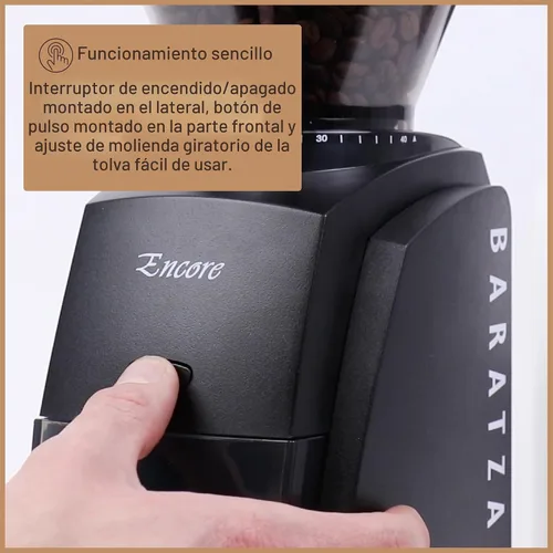 Vista 8 de Baratza Encore Molinillo de café de muelas cónicas, Negro
