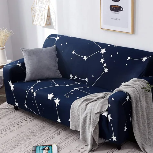 Vista 7 de IMYOGI Funda de sofá de alta elasticidad estampada, funda de elastano elástica para sofá de esquina, lavable para 3 cojines, protector de muebles