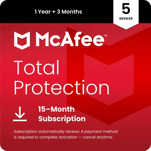 Vista 10 de McAfee Protección total 2023 1 dispositivo Exclusivo de Amazon Software de seguridad antivirus de Internet VPN, administrador