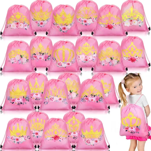 Vista 21 de Sweetude 24 bolsas de regalo de fiesta Let's Glow con cordón, decoración para niñas, niños, cumpleaños, bodas, fiestas