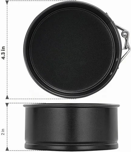 Vista 3 de MASSUGAR Molde desmontable de 4 pulgadas, paquete de 4 mini moldes