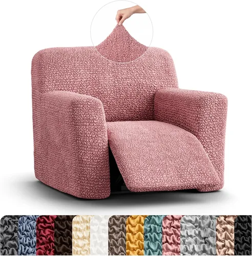 Vista 48 de PAULATO BY GA.I.CO. Funda para sillón reclinable, funda de ajuste suave, protector elástico de muebles reclinables de 1 pieza, tela hipoalergénica