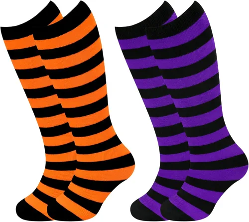 Vista 4 de Calcetines de fútbol para niños, calcetines de fútbol para niñas, calcetines de fútbol para niños, calcetines de tubo con rayas para niños pequeños