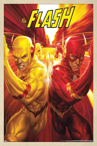 Vista 15 de Trends International DC Comics - The Flash and The Reverse Flash - Race Wall Poster, 14.725" x 22.375", Barnwood Framed Version