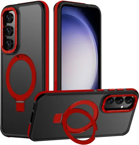 Vista 21 de Funda para Samsung Galaxy S24 Plus, soporte de anillo magnético ajustable [compatible con Magsafe], [protección a prueba de golpes de grado militar]