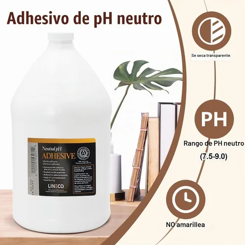 Vista 3 de Lineco Adhesivo de pH neutro, pegamento multiusos, 1 galón, blanco, 1
