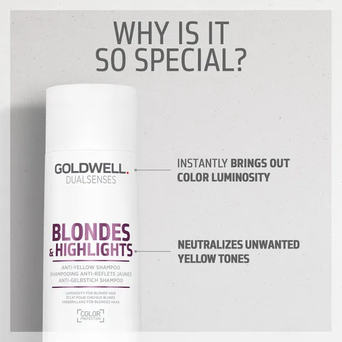 Vista 3 de Goldwell Dualsenses Rubias & Highlights Champú Anti-Amarillo