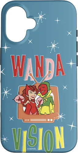 Vista 32 de Marvel WandaVision Wanda & Vision Retro TV Artwork - Carcasa para iPhone 17