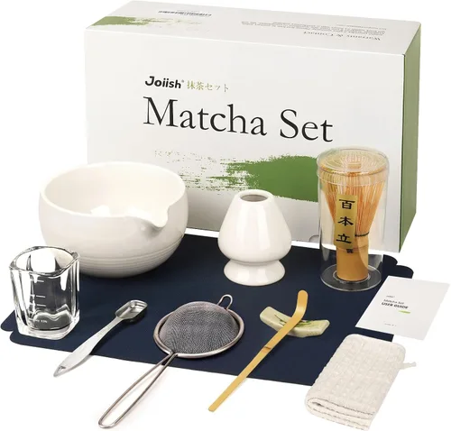 Vista 10 de Joiish Juego de 10 batidores de matcha, kit de matcha con cuchara medidora