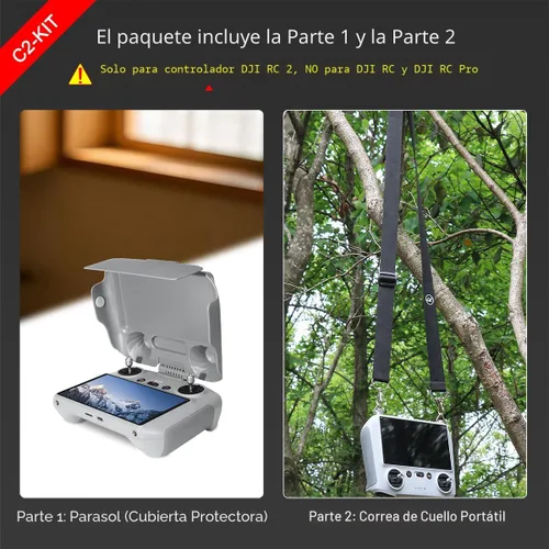 Vista 2 de Arzroic RC 2 - Kit de capucha protectora con cordón para el cuello para DJI Mini 5 Pro/Avata 360/Mini 4 Pro/Mavic 4 Pro/Flip/Air 3S/Air 3 Accesorios