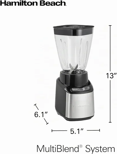 Vista 8 de Hamilton Beach Licuadora MultiBlend para batidos con tarro de 32 onzas sin
