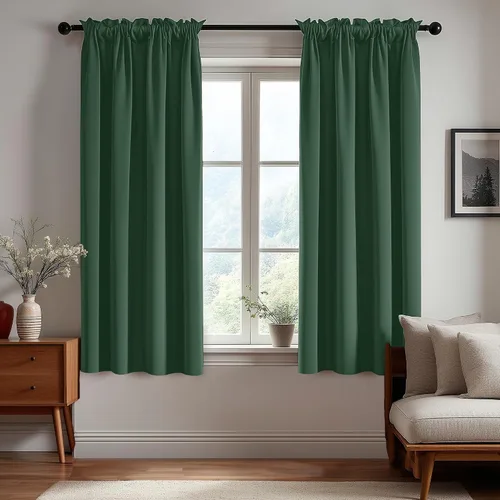 Vista 68 de Deconovo Cortinas opacas, aislamiento térmico, dobladillo para barra, reducción de ruido, certificado Oeko-TEX, cortinas de oscurecimiento
