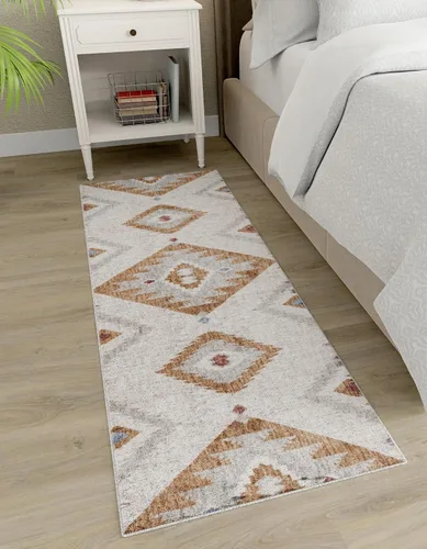 Vista 9 de Unique Loom Eco Southwestern Collection - Alfombra Winslow (rectangular 2 pies 0 pulgadas x 3 pies 0 pulgadas, marfil/gris)