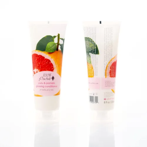 Vista 8 de 100% PURE Yuzu & Pomelo - Acondicionador brillante, revitalizante e hidratante, estimulante de nutrientes del aceite de semilla de lino Kelp