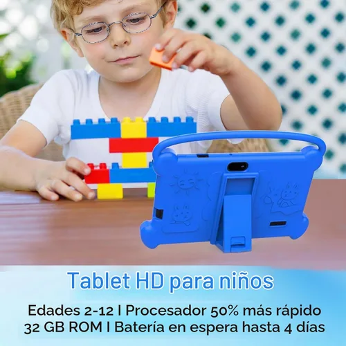 Vista 8 de Tableta infantil de 7 pulgadas para niños de 3 a 9, 32 GB de ROM, 4 GB de RAM, Android 12, tableta para niños pequeños con funda a prueba de golpes