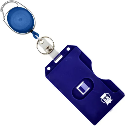 Vista 7 de Specialist ID - Soporte vertical de plástico duro, 2 cargas laterales, múltiples tarjetas con carrete retráctil, clip de mosquetón para cinturón