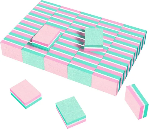 Vista 8 de CGBE Bloque de pulido, bloque de pulido de uñas de doble cara, esponja colorida, tiras de lijado, bloques de lima de uñas, herramientas de manicura