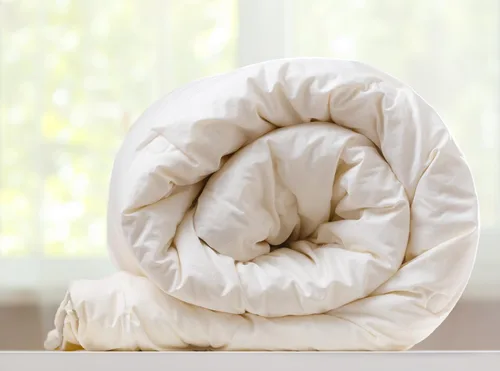 Vista 3 de Edredón de alpaca – Edredón hipoalergénico/alternativa al plumón – 100% relleno de lana de alpaca con funda de 100% algodón Pima Peso pesado polar