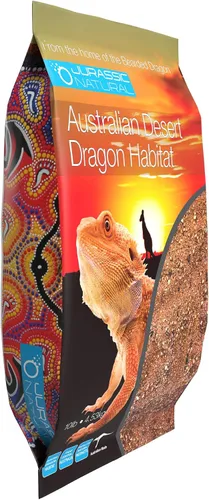 Vista 3 de Jurassic Natural - Sustrato natural de hábitat de dragón del desierto australiano para dragones barbudos y otros lagartos, rojo, 10 libras