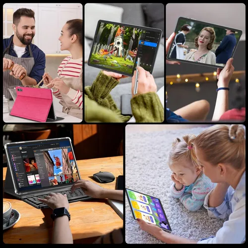 Vista 8 de Suicoey Tablet Android 15 2026 con teclado, 24 GB de RAM + 256 GB de ROM (expansión de 2 TB), tableta de 10 pulgadas con Gemini AI, Octa-Core