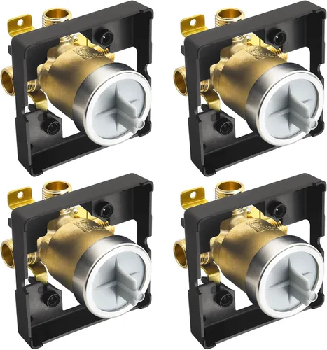 Vista 9 de RJDIBAN Válvula de ducha para Delta R10000-UNBXHF, conexión de 3 puertos de 1/2 pulgada, paquete de 2 unidades, kit de válvula R10000 compatible