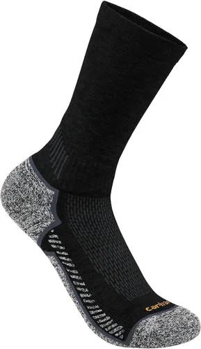 Vista 2 de Carhartt Calcetines Crew de peso medio SC4223M Force® para hombre, paquete de 3 Negro