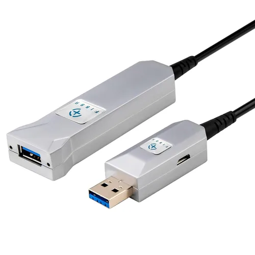 Vista 10 de Cable de extensión USB 3.0 de fibra óptica de 32.8 ft, cable USB largo macho a hembra, cable extensor de 5 Gbps de alta velocidad, para robot