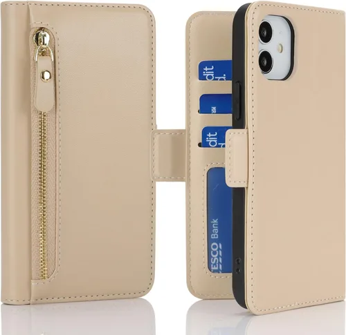 Vista 22 de Havaya Funda para iPhone 12 y 12 Pro compatible con cartera MagSafe con tarjetero - Funda magnética desmontable 2 en 1 - Ranuras para tarjetas