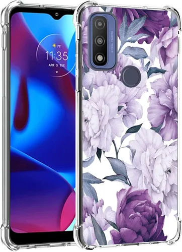 Vista 7 de Funda para Moto G Pure, Moto G Power 2022, TPU de goma suave con cuatro esquinas reforzada anticaídas para Motorola Moto G Pure 2021/Moto G Power