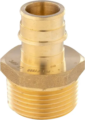 Vista 10 de Paquete de 2 accesorios de latón EFIELD Pex A de expansión de flujo completo, adaptador NPT macho de 1 x 1 pulgada, ASTM F1960 (PEX1960019)