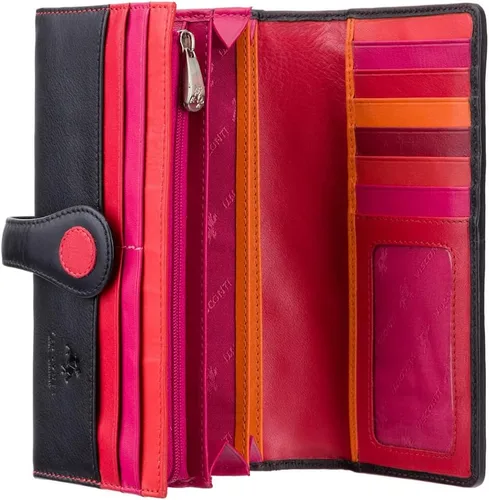 Vista 3 de Visconti P2 Neptune - Cartera de piel suave con lunares para mujer, Verry Berry