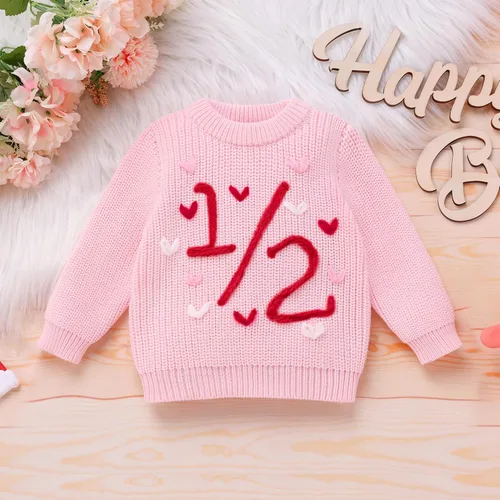 Vista 100 de Suéter de primer cumpleaños para bebés y niñas de un año de edad, sesión de fotos, otoño e invierno
